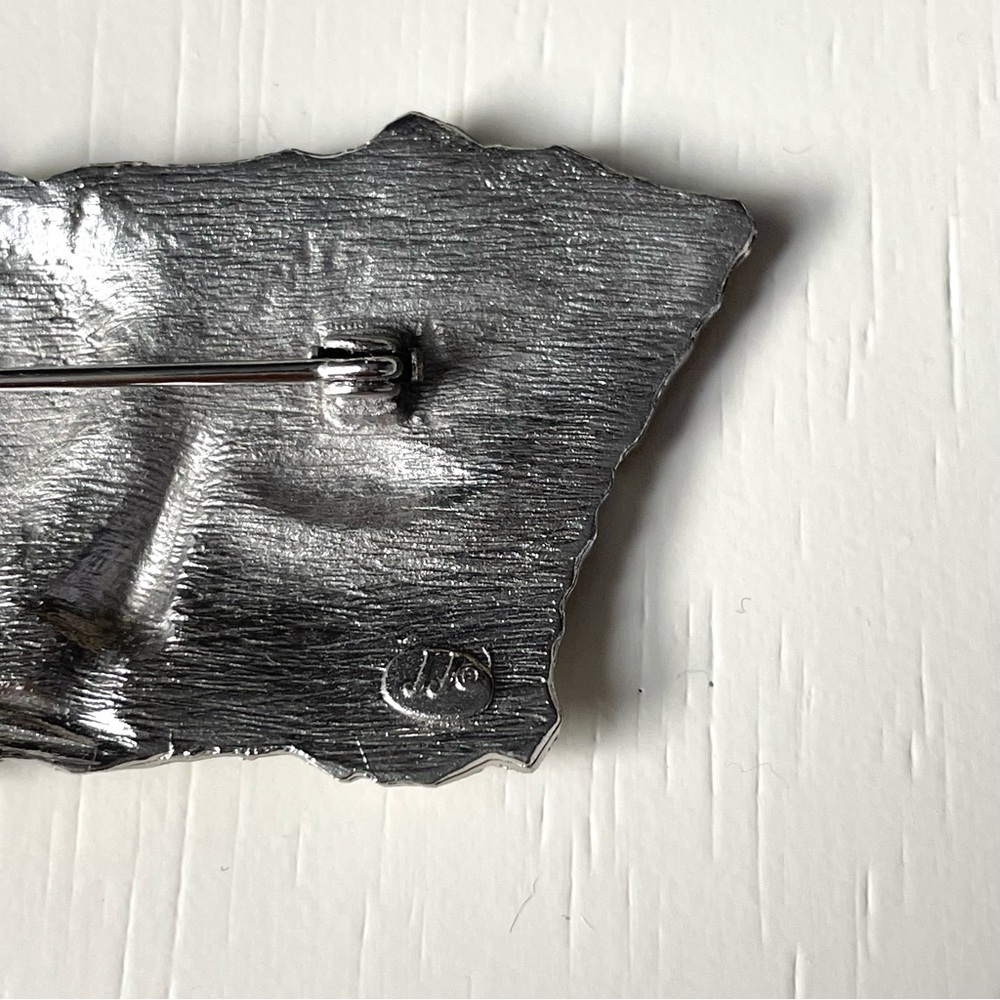 🚨🚨FINAL SALE!!🚨🚨Vtg silvertone JJ Jonette tree face brooch avant garde women - Picture 7 of 11
